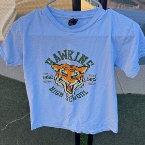 Stranger Things: Light Blue Tiger Graphic Tee